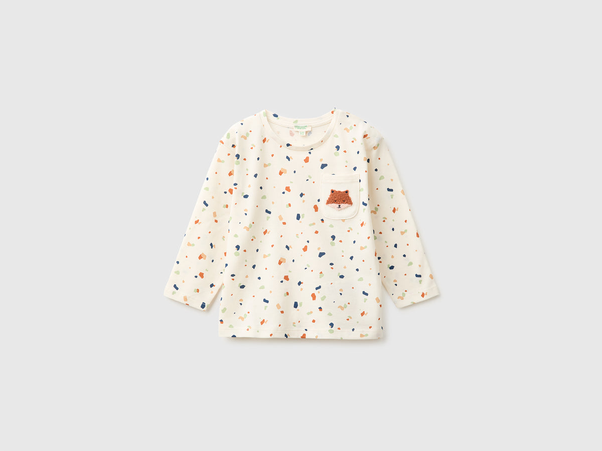 T-shirt com estampa padrão em algodão orgânico - ucb_image_FS