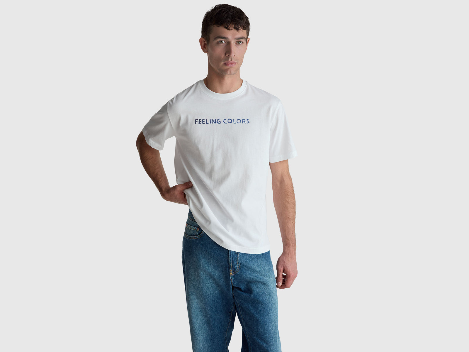 T-shirt relaxed fit com estampa à frente e atrás - ucb_image_F