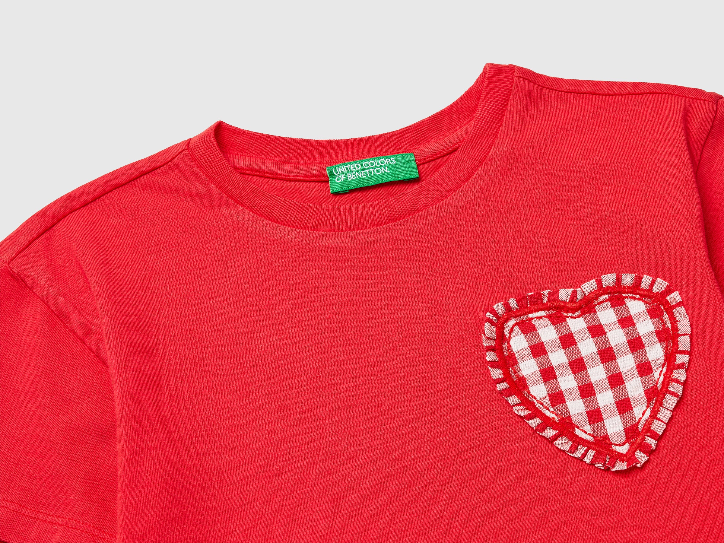 T-shirt with gingham patch - ucb_image_DS1