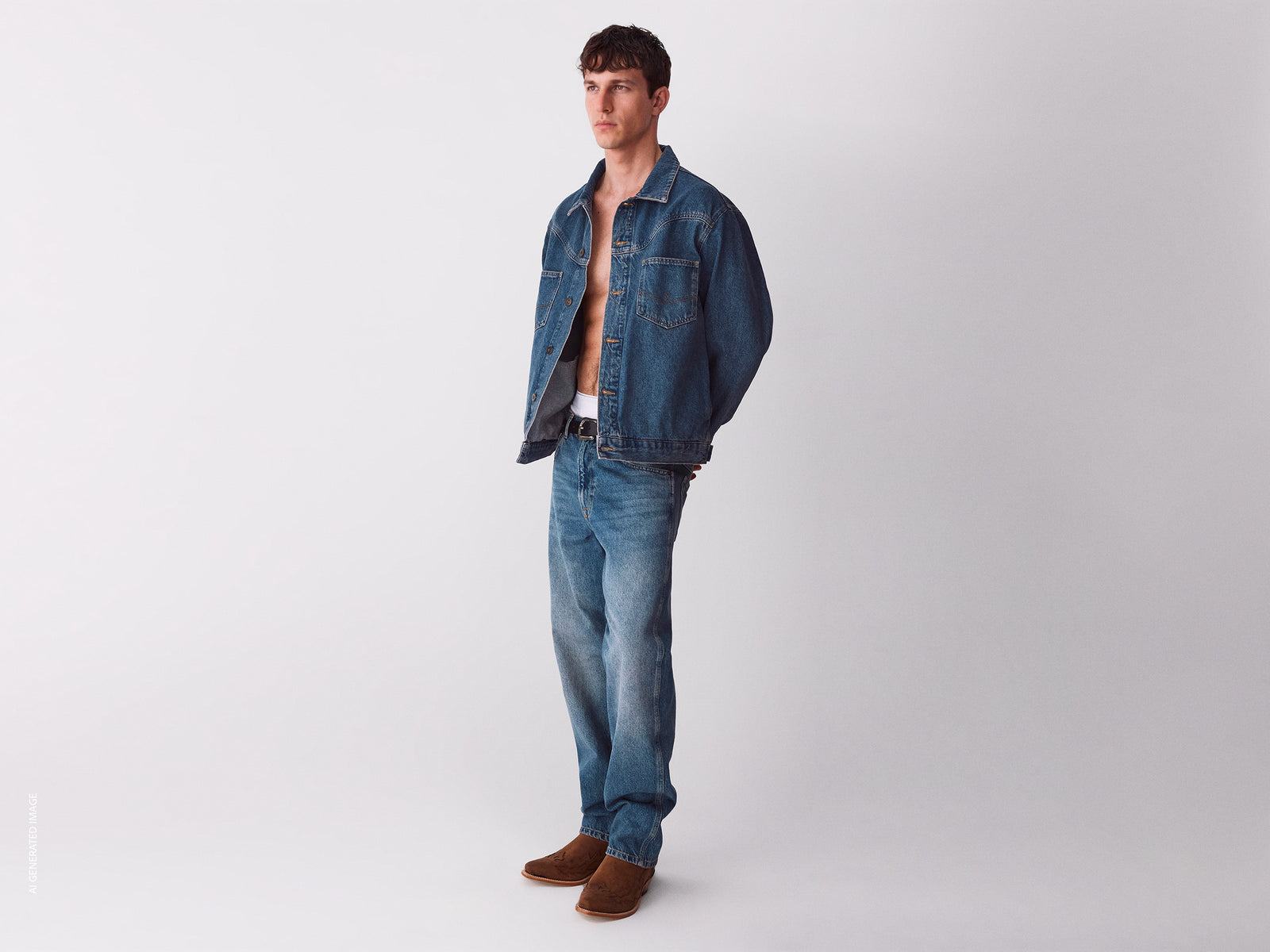 Vintage wash regular fit jeans
