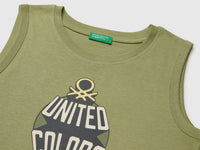 Organic cotton tank top with logo print - ucb_image_DS1