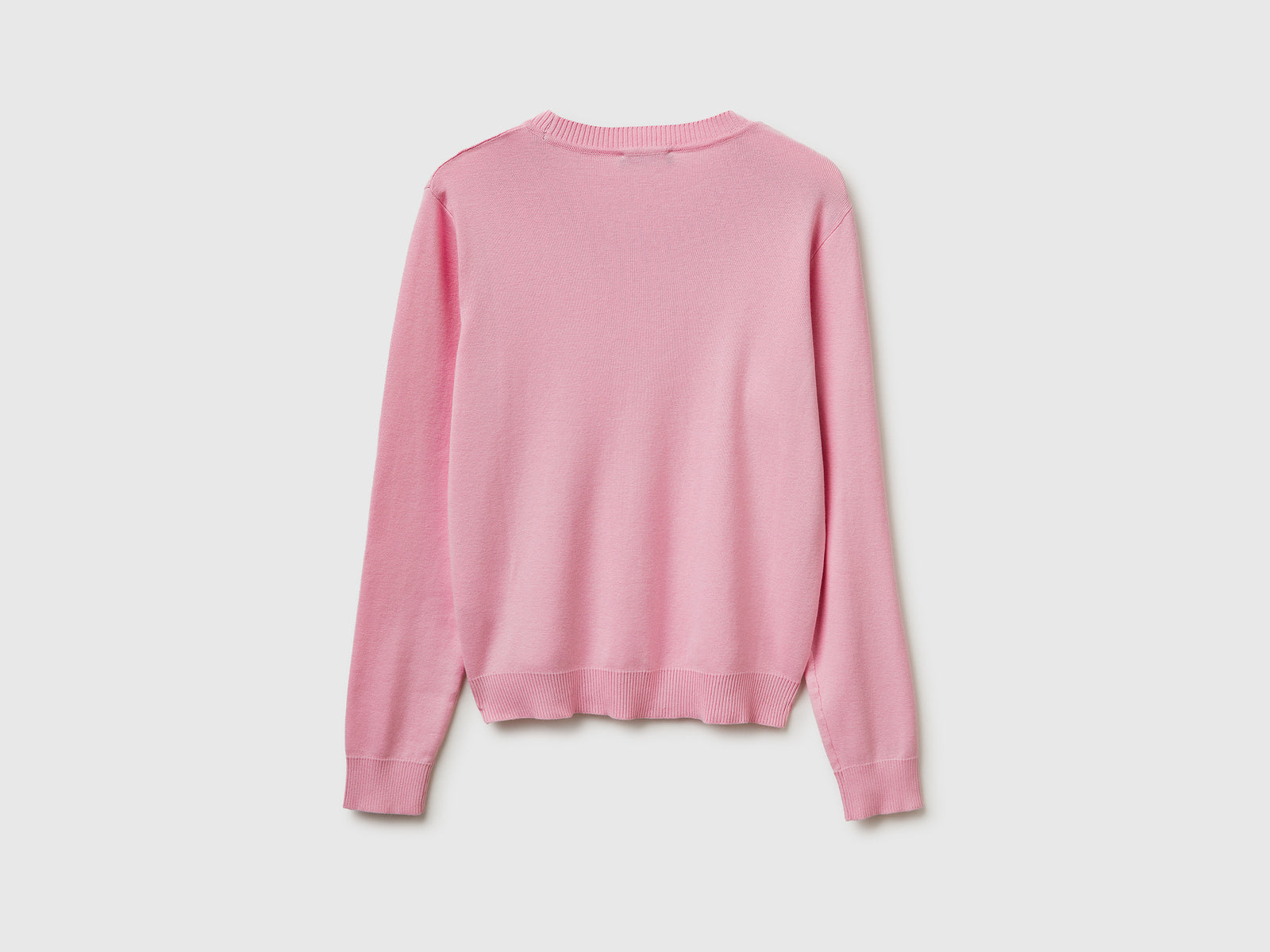 Pink sweater in tricot cotton - ucb_image_BS