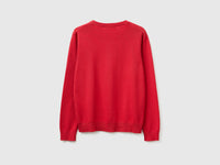 Strawberry red cardigan in tricot cotton - ucb_image_BS