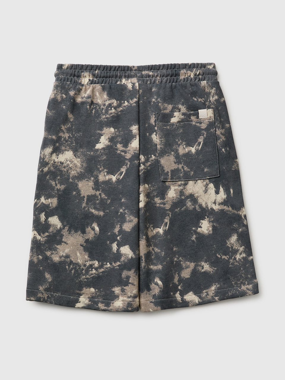 Over-fit Bermuda shorts in printed fleece - ucb_image_BS