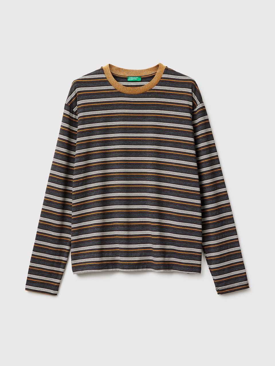 T-shirt às riscas com gola lurex - ucb_image_FS