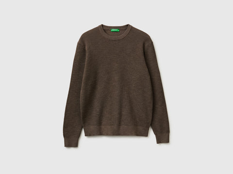 Crew neck sweater in linen blend - ucb_image_FS
