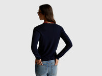 Camisola com decote em V em algodão puro - ucb_image_B