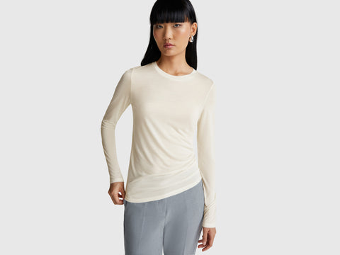 T-shirt em mistura de viscose e caxemira - ucb_image_F