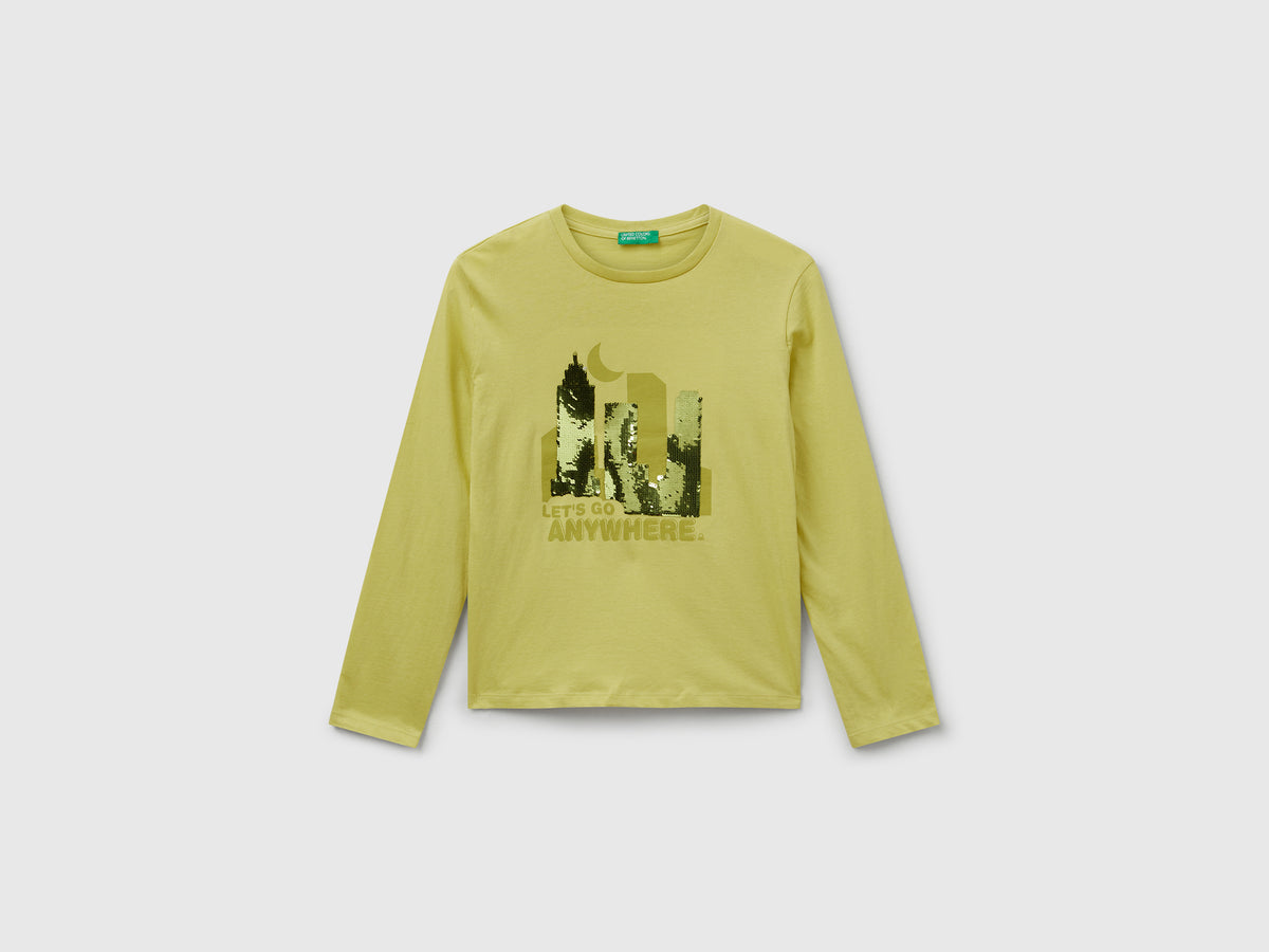 T-shirt com lantejoulas em algodão - ucb_image_FS