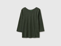 Boat-neck T-shirt in pure linen - ucb_image_FS
