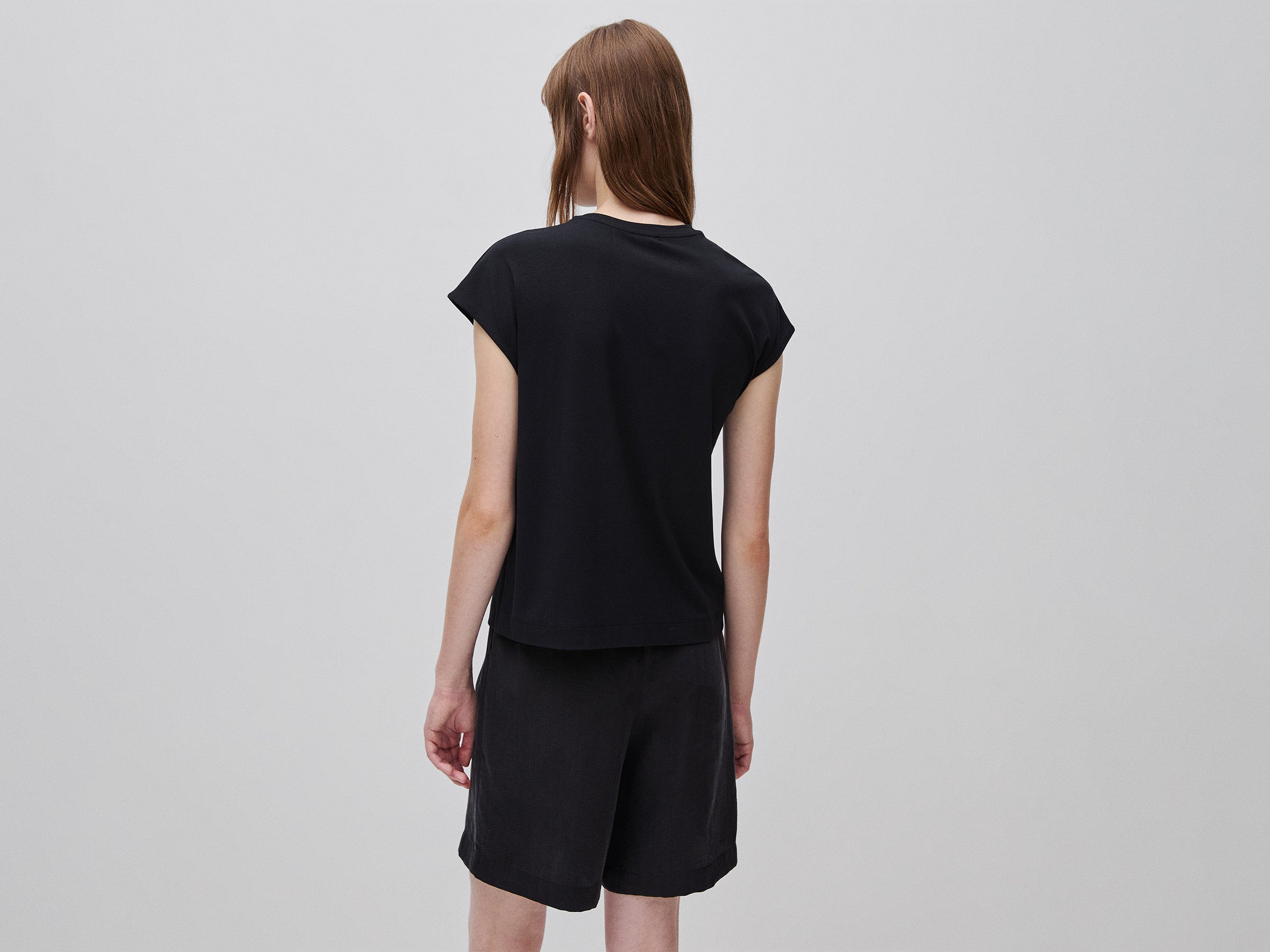 T-shirt em mistura de viscose de bambu - ucb_image_B