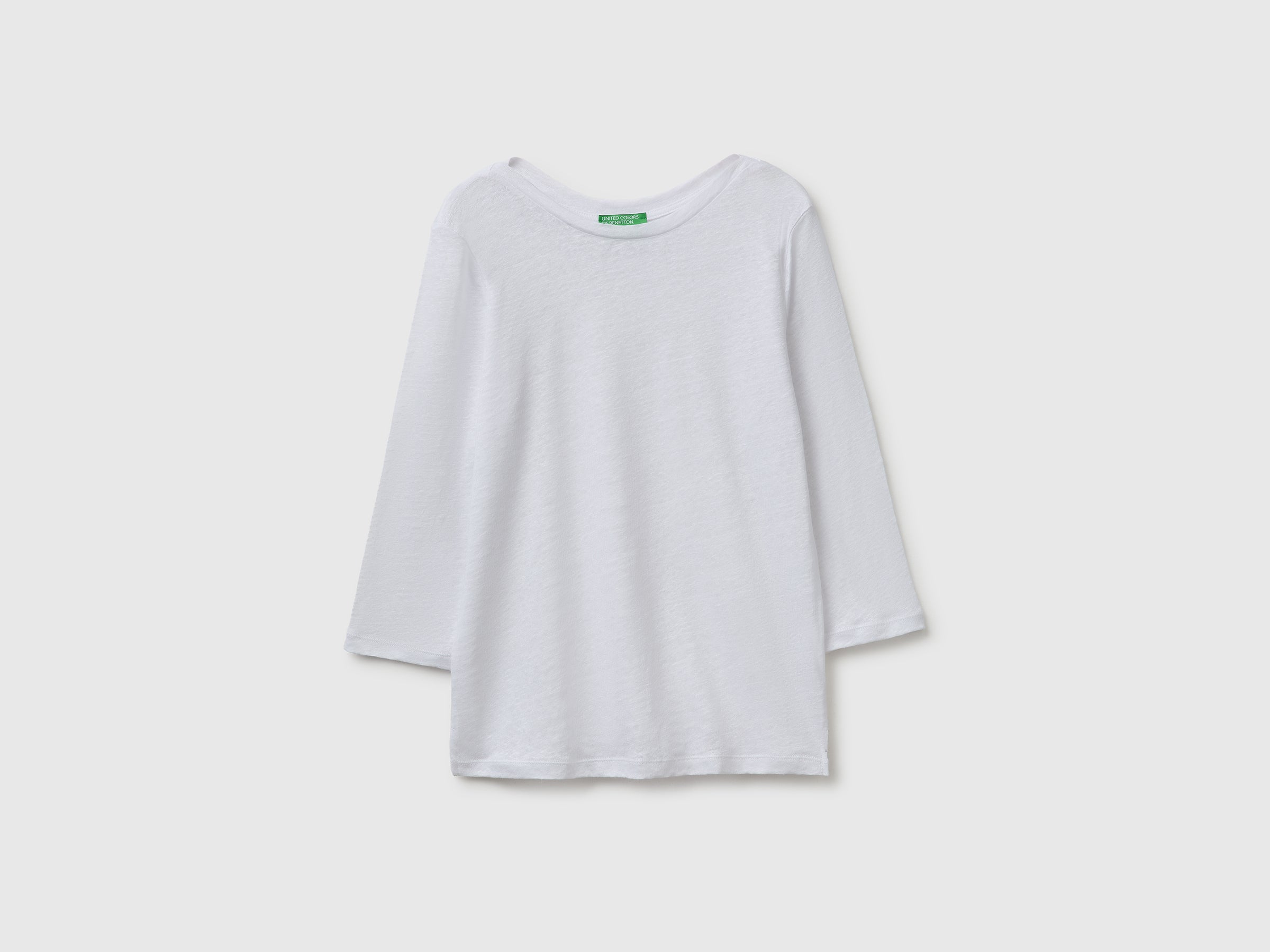 Boat-neck T-shirt in pure linen - ucb_image_FS