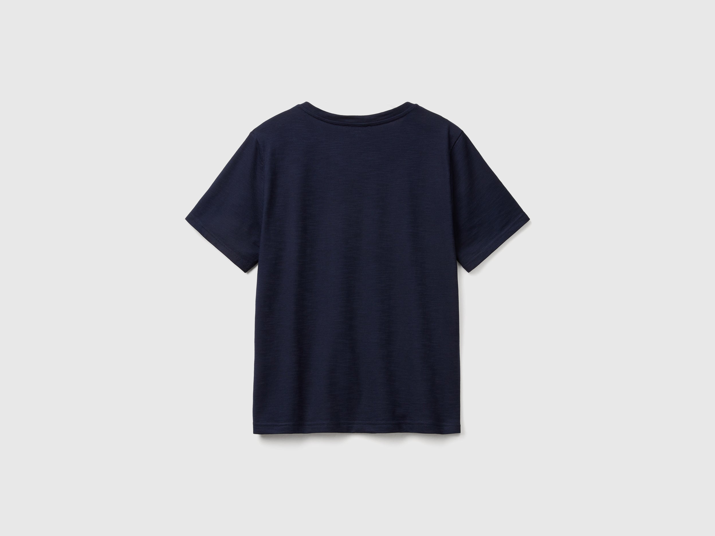 T-shirt de gola redonda em algodão flamé - ucb_image_BS