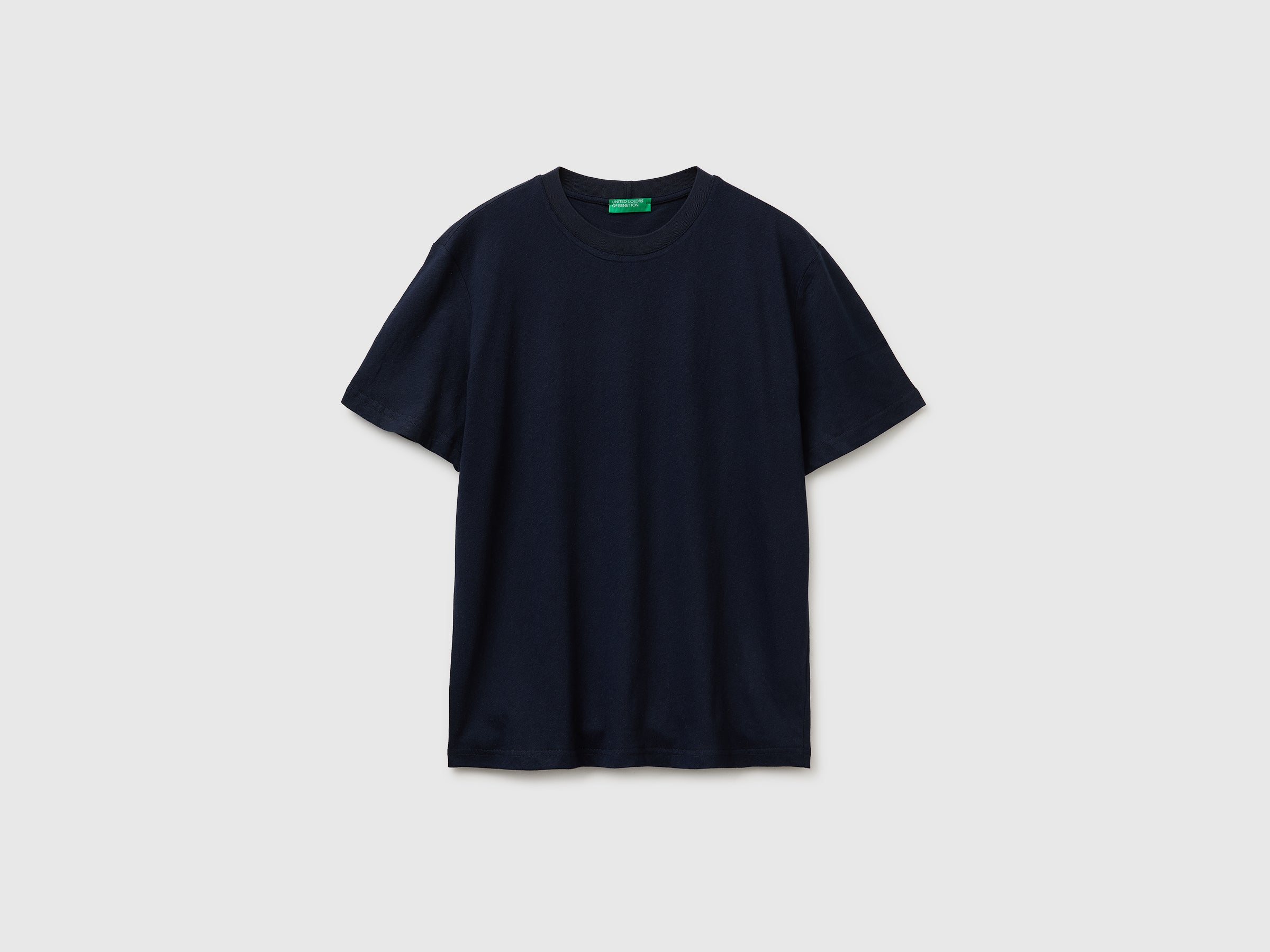 Crew neck T-shirt in linen blend - ucb_image_FS