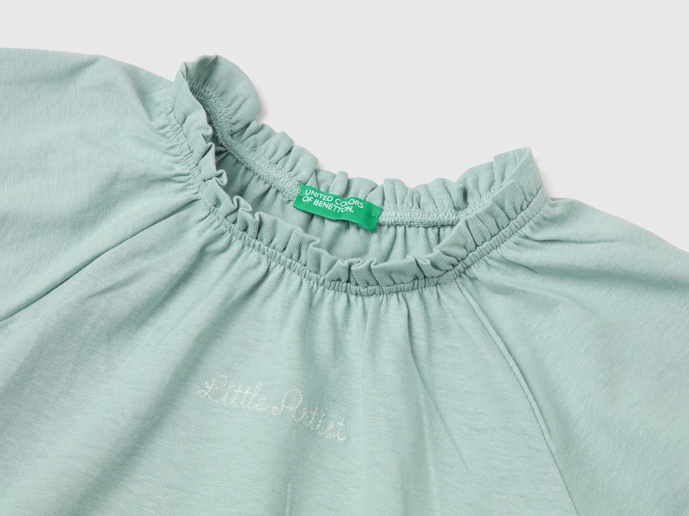 Linen blend ruffle neck T-shirt - ucb_image_DS1
