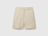 Bermudas com dobra em algodão stretch - ucb_image_FS