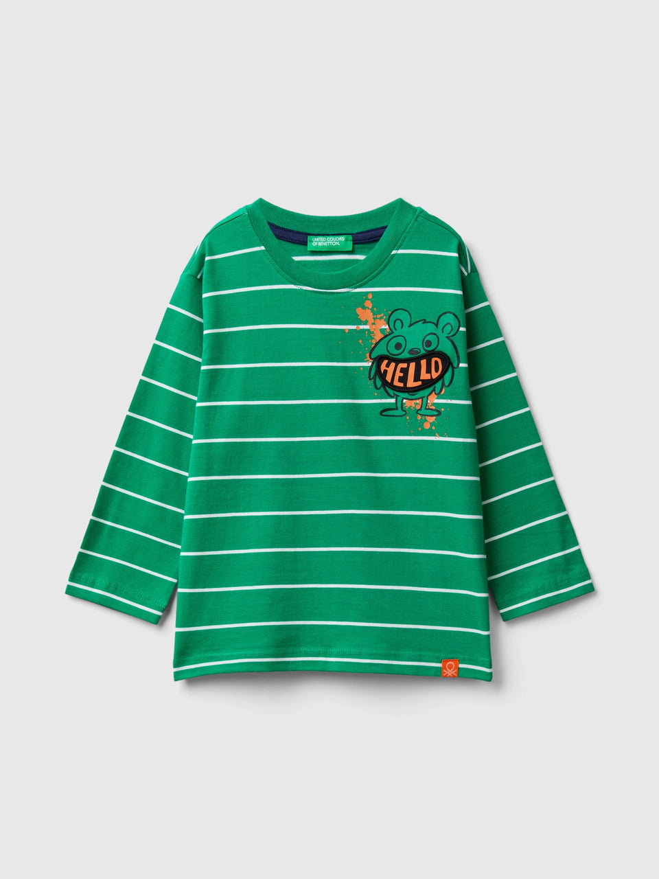 T-shirt às riscas com aplicação - ucb_image_FS