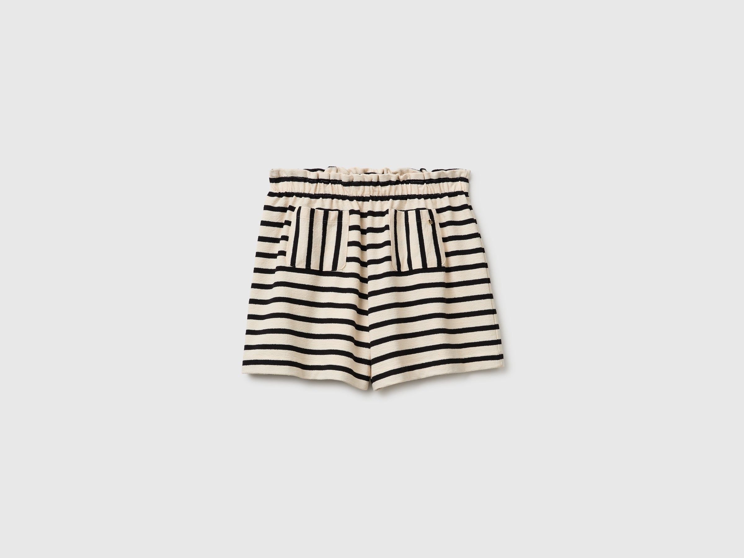 Shorts às riscas com bolsos pequenos - ucb_image_FS