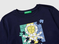 T-shirt com estampa logótipo em algodão orgânico - ucb_image_DS1