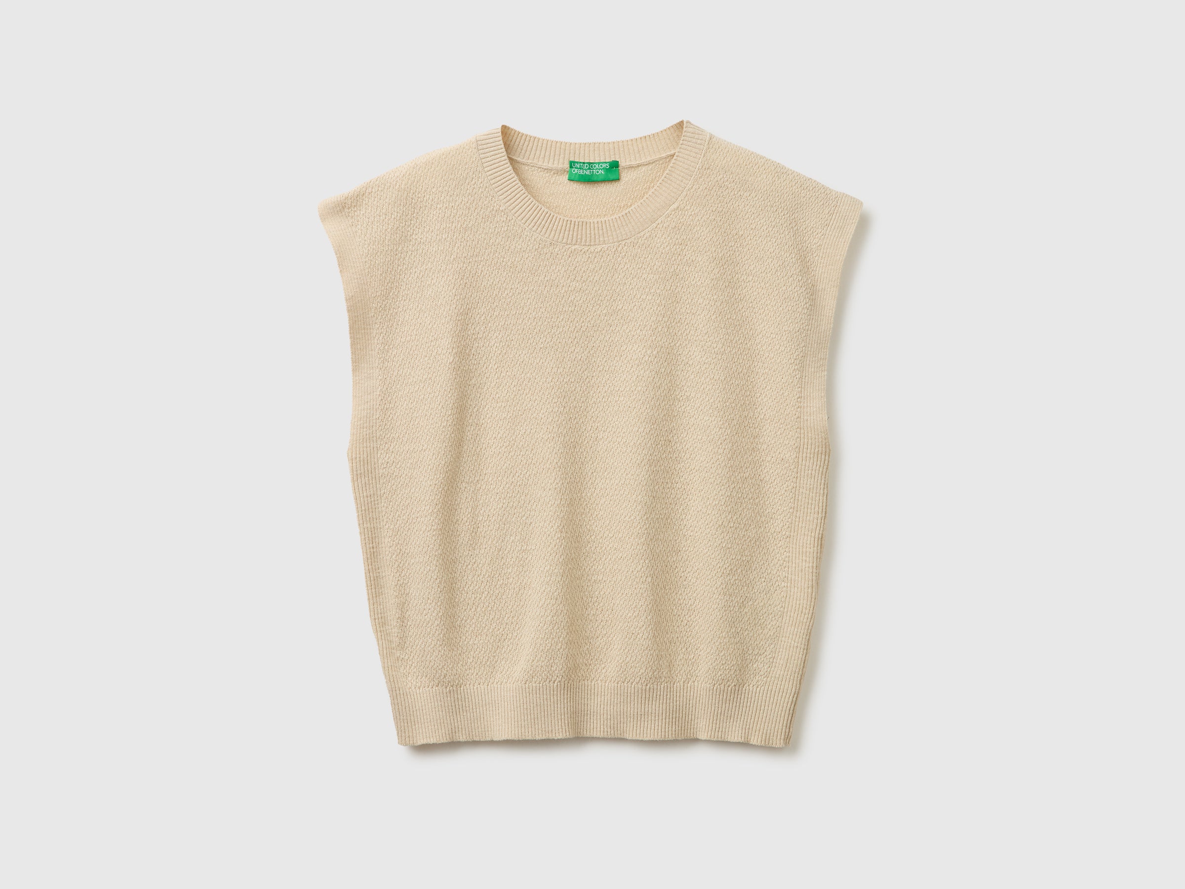 Sleeveless linen blend sweater - ucb_image_FS