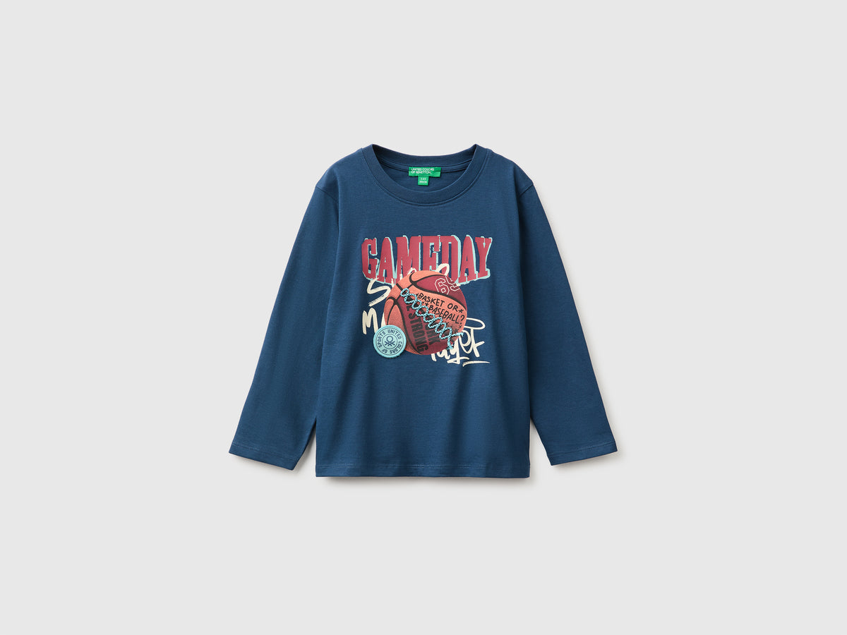 T-shirt com estampa e bordado - ucb_image_FS