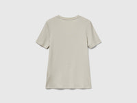 T-shirt em algodão puro com decote em V - ucb_image_BS