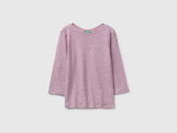 Boat-neck T-shirt in pure linen - ucb_image_FS