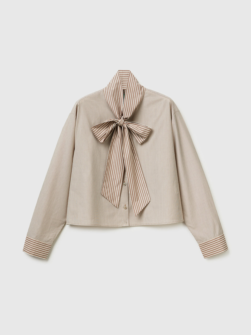 Striped crop shirt with bow - ucb_image_FS