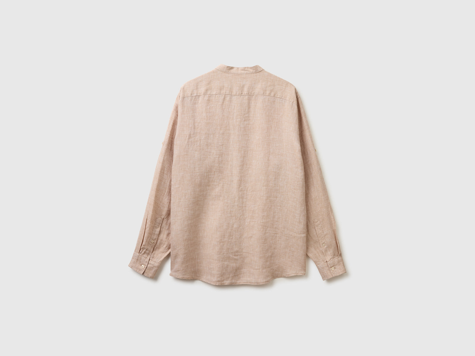 Pure linen shirt with mandarin collar - ucb_image_BS