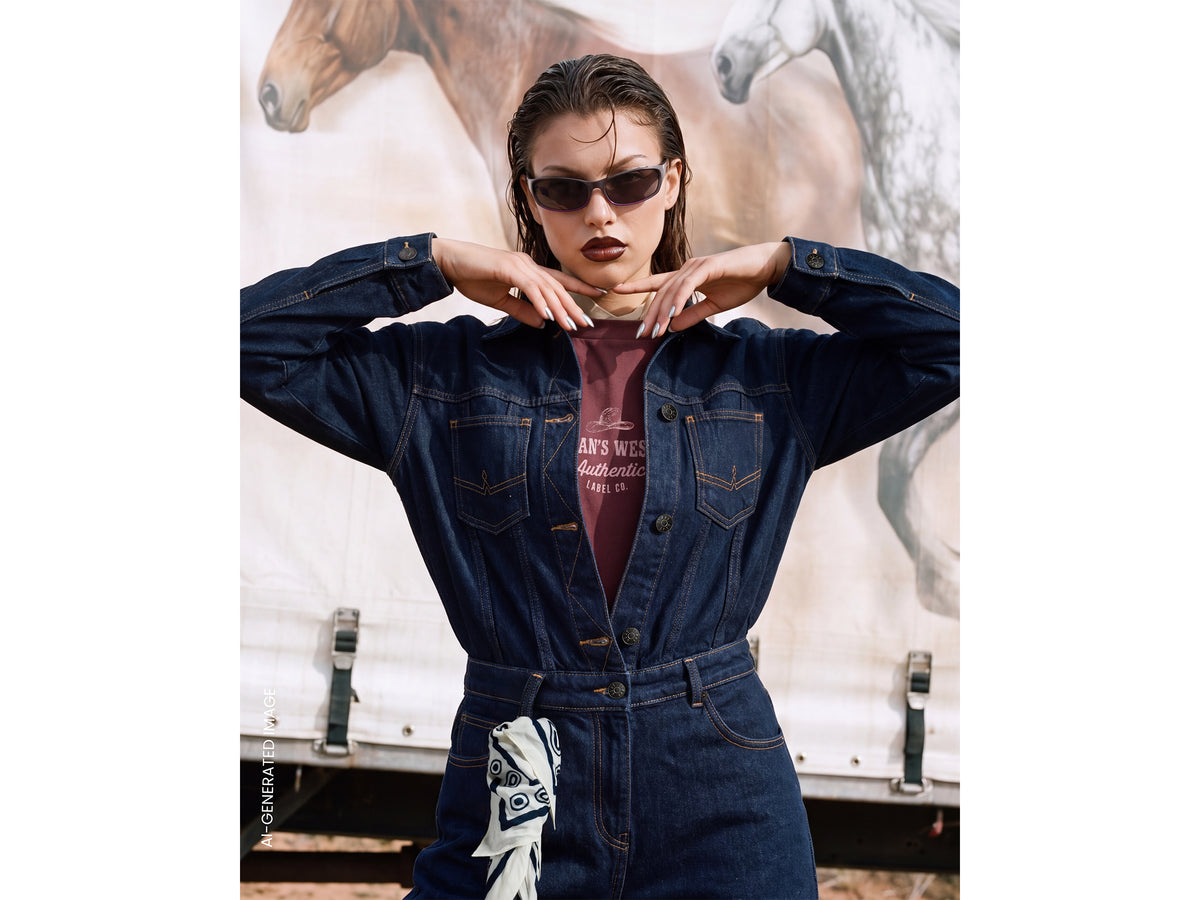 Macacão de jeans wide fit lavagem rinse - ucb_image_F