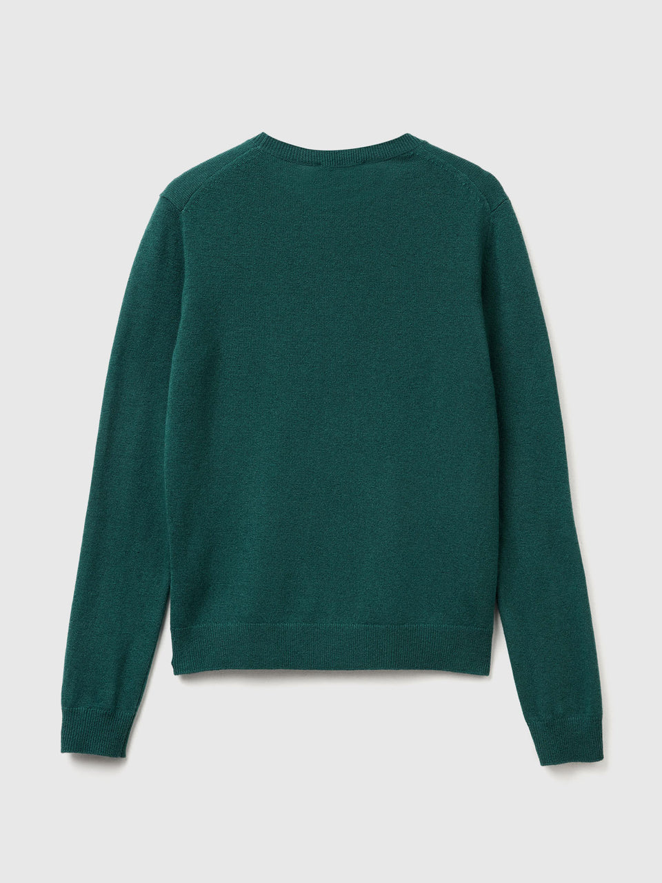 Camisola de gola redonda verde em lã Merino - ucb_image_BS