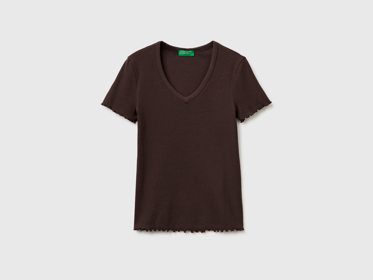 Ribbed V-neck T-shirt - ucb_image_FS