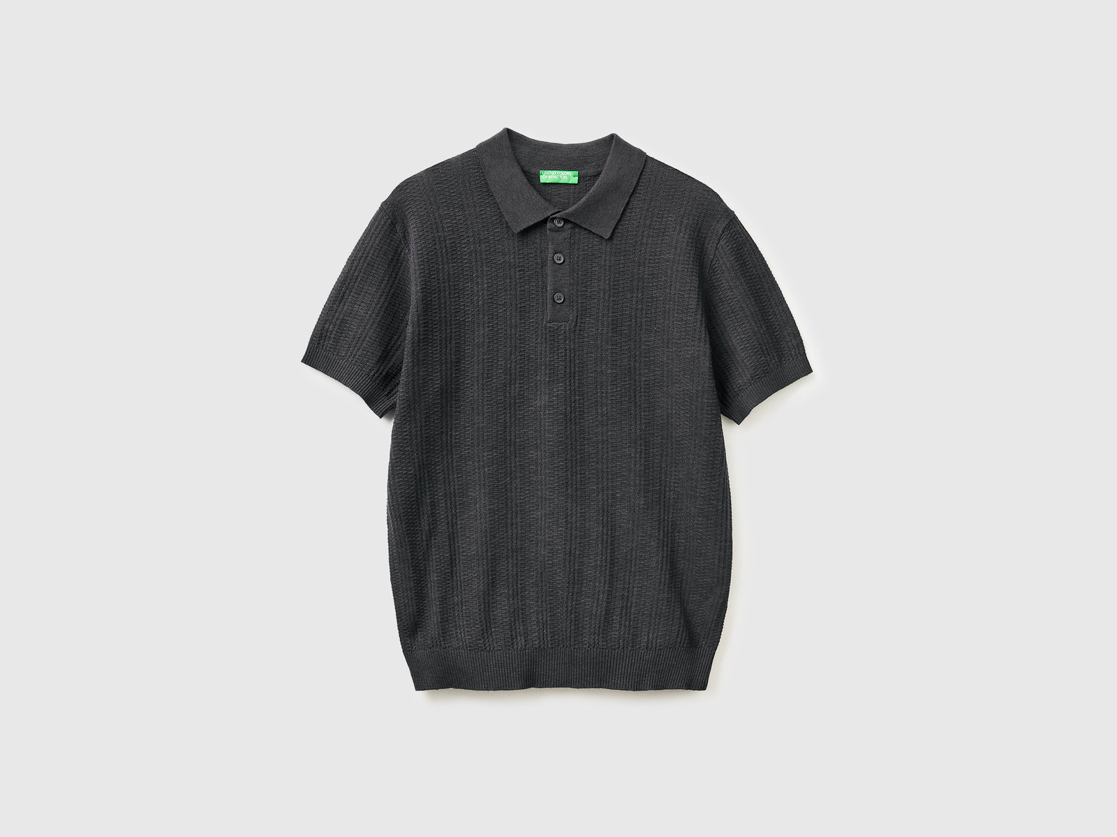 Textured linen blend polo shirt - ucb_image_FS