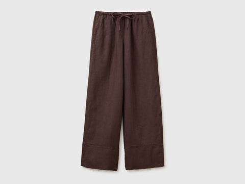 100% linen cuffed trousers - ucb_image_FS