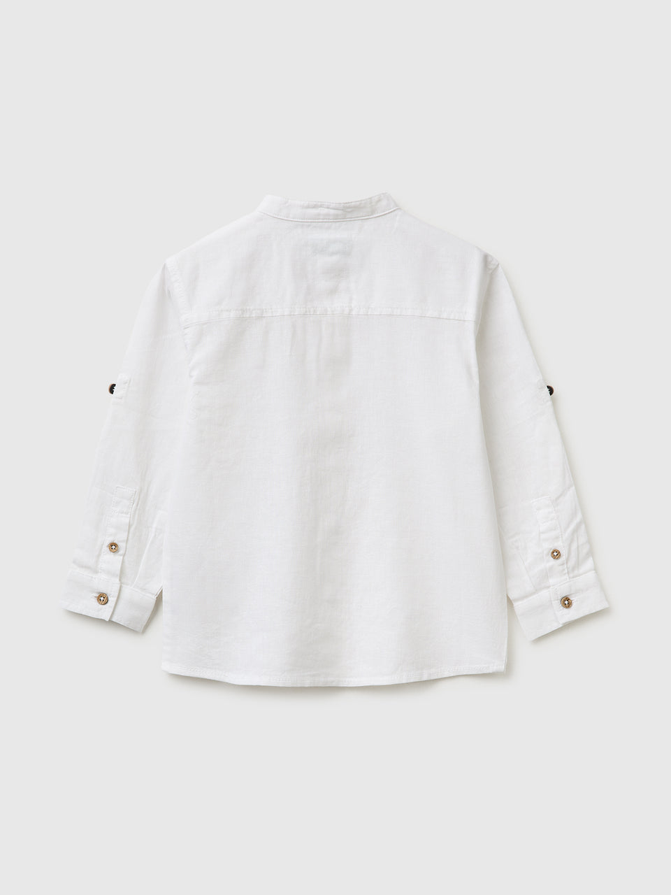Linen blend mandarin collar shirt - ucb_image_BS