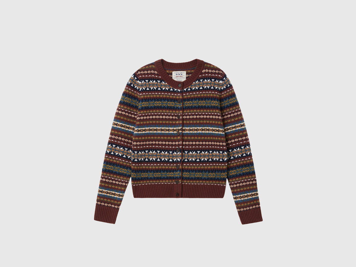 Cardigã jacquard em mistura de lã - ucb_image_FS