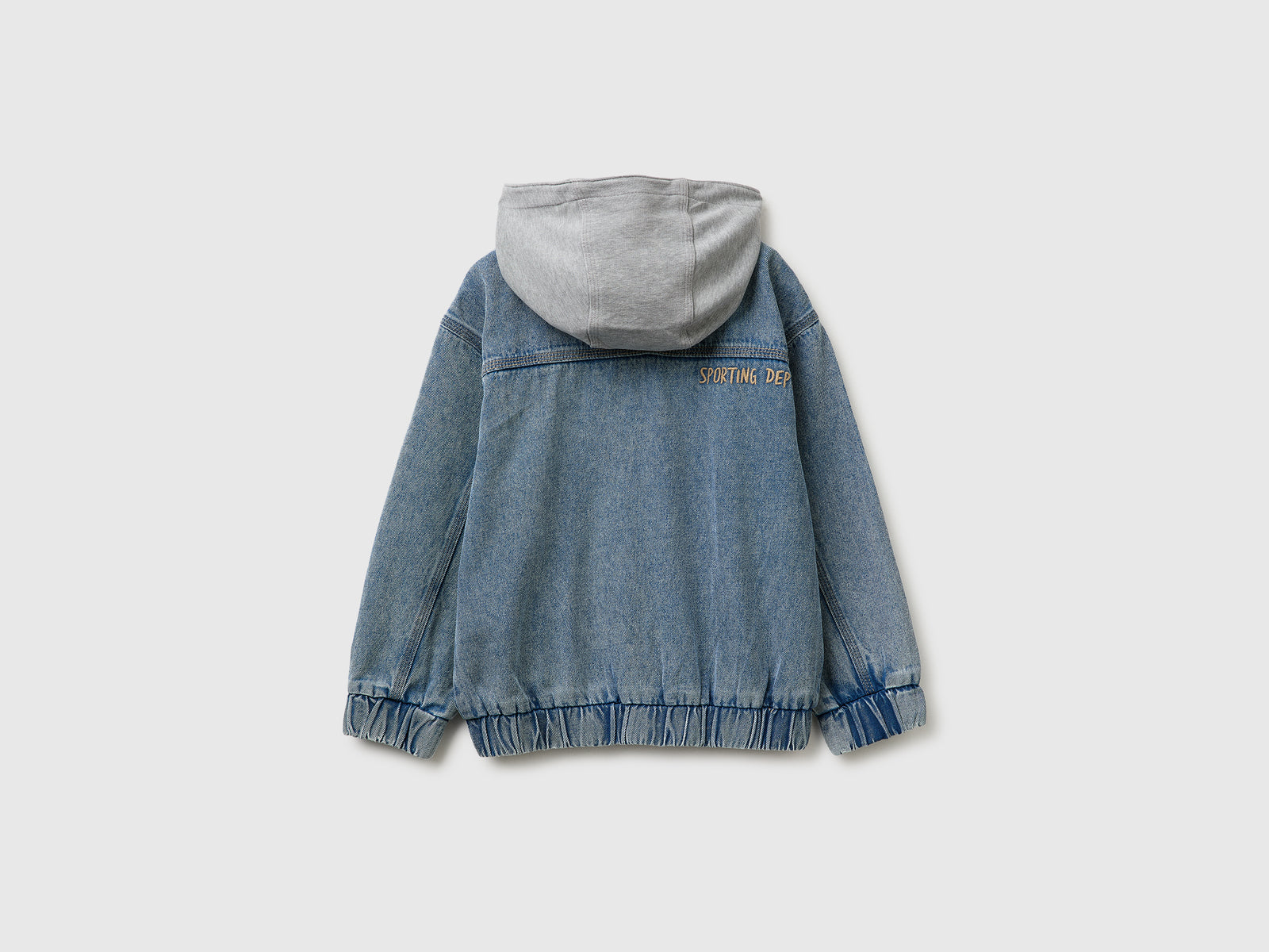 Bomber em denim com capuz em felpo - ucb_image_BS