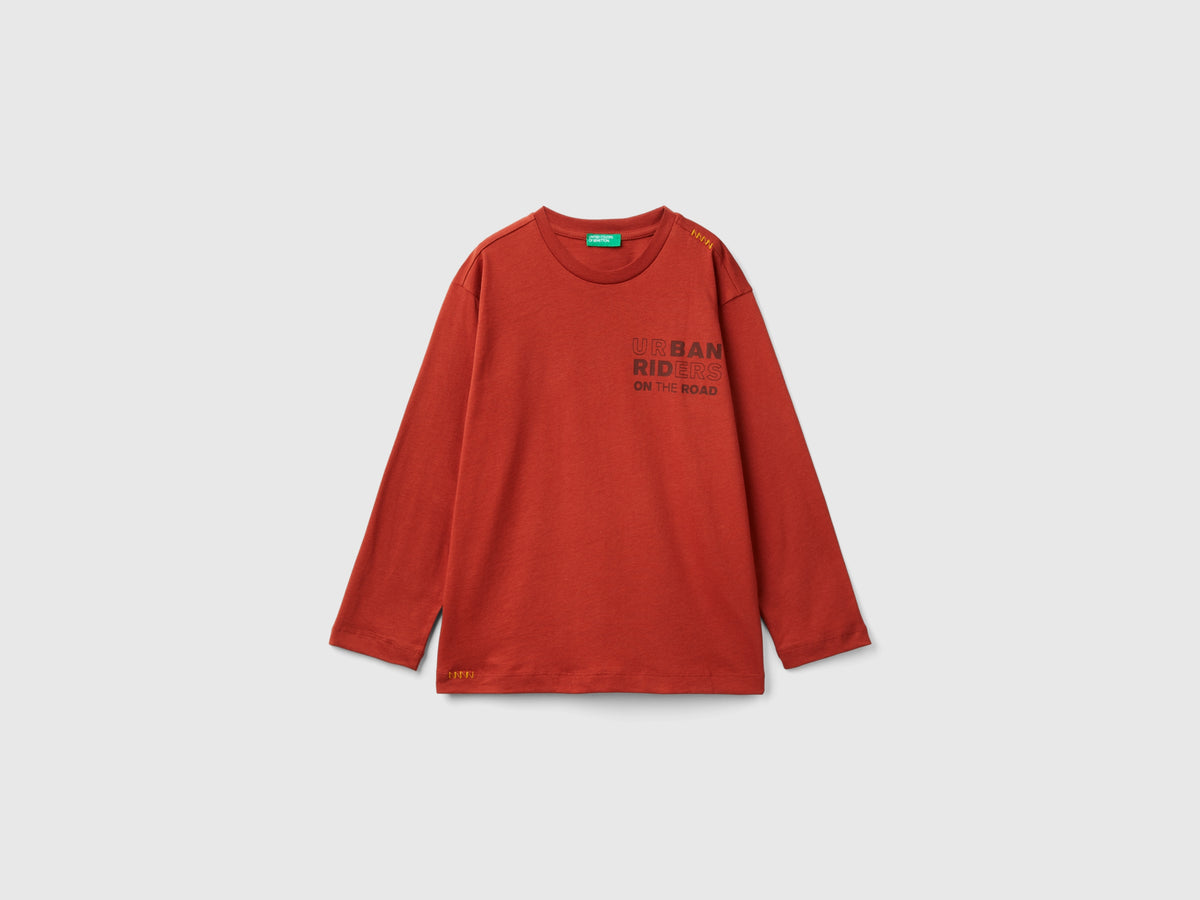 T-shirt em algodão quente com estampa slogan - ucb_image_FS