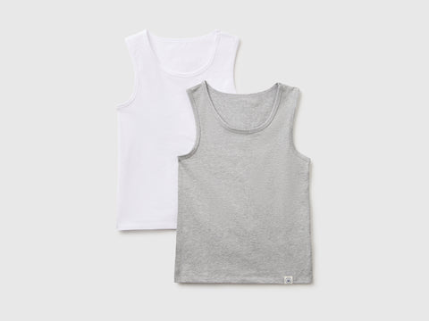 Duas t-shirts sem mangas interiores em algodão stretch - ucb_image_FS