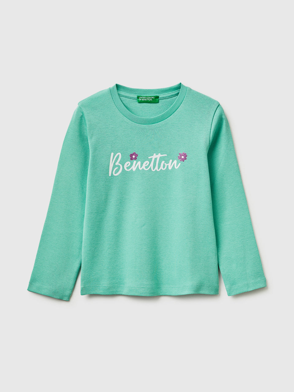T-shirt com logótipo glitter em algodão orgânico - ucb_image_FS