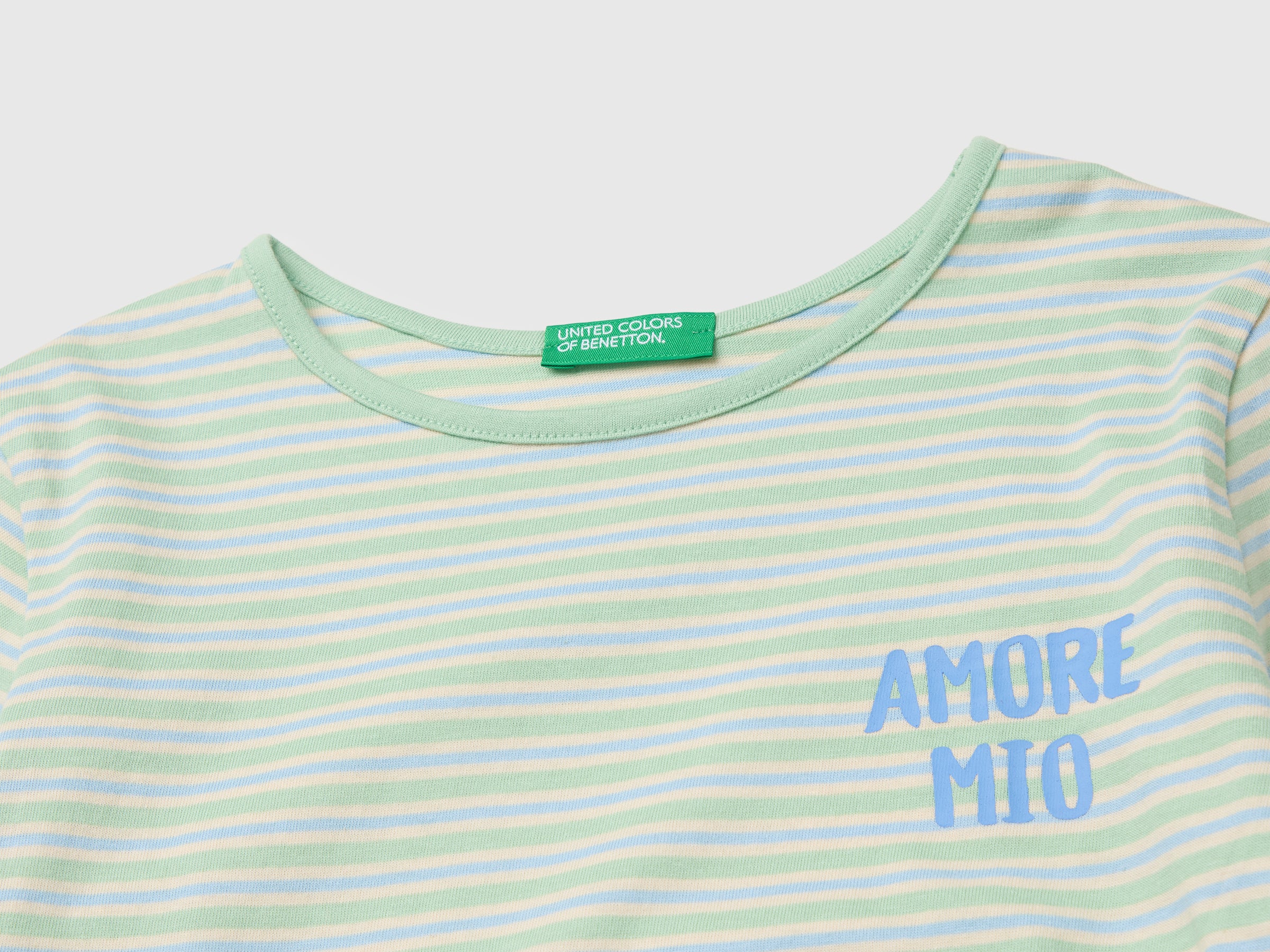 T-shirt às riscas com texto - ucb_image_DS1