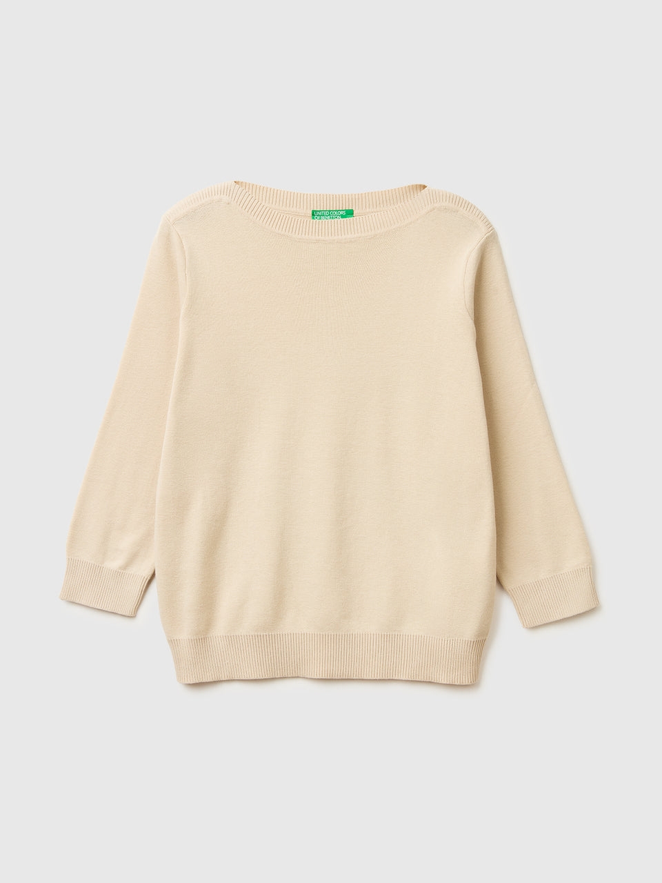 Beige sweater with boat neck - ucb_image_FS