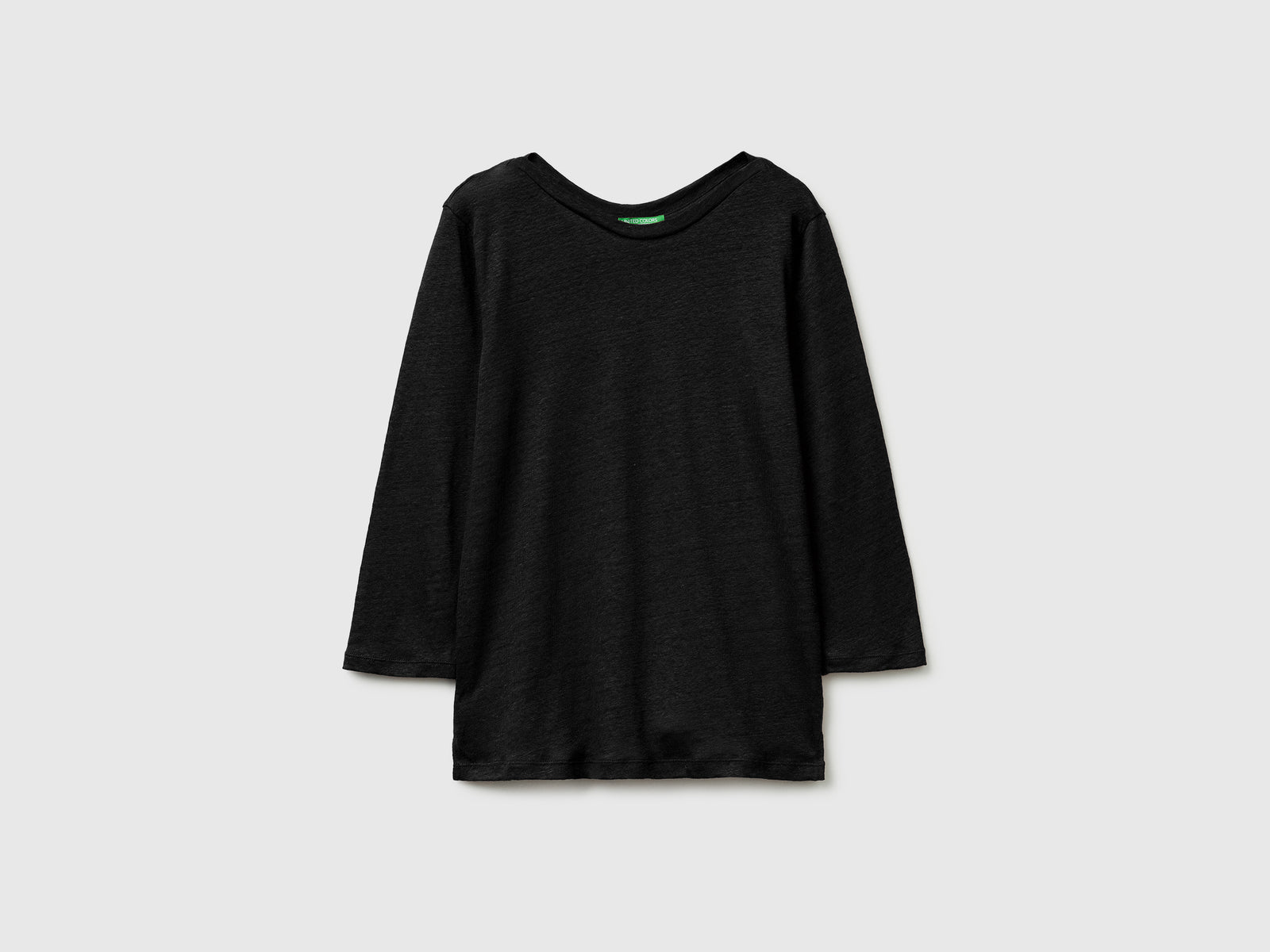 Boat-neck T-shirt in pure linen - ucb_image_FS