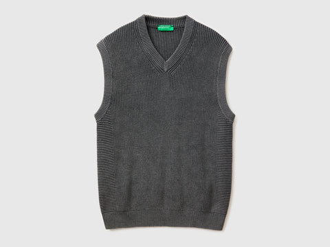 Stone washed regular fit vest - ucb_image_FS