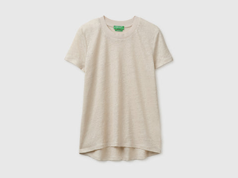 Crew neck T-shirt in pure linen - ucb_image_FS