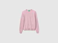 Camisola de gola redonda lilás em pura lã Merino - ucb_image_FS