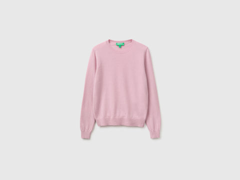 Camisola de gola redonda lilás em pura lã Merino - ucb_image_FS
