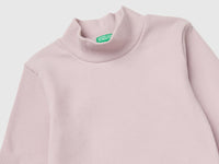 T-shirt de gola alta em mistura de algodão quente - ucb_image_DS1