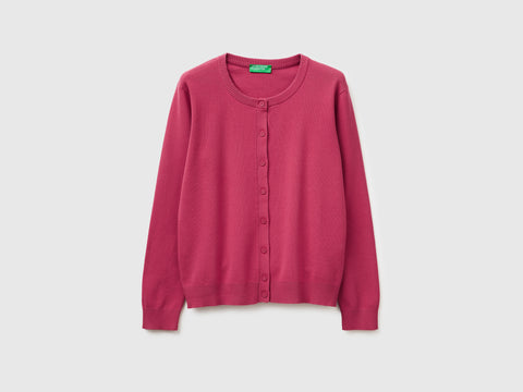 Plum cardigan in cotton tricot - ucb_image_FS