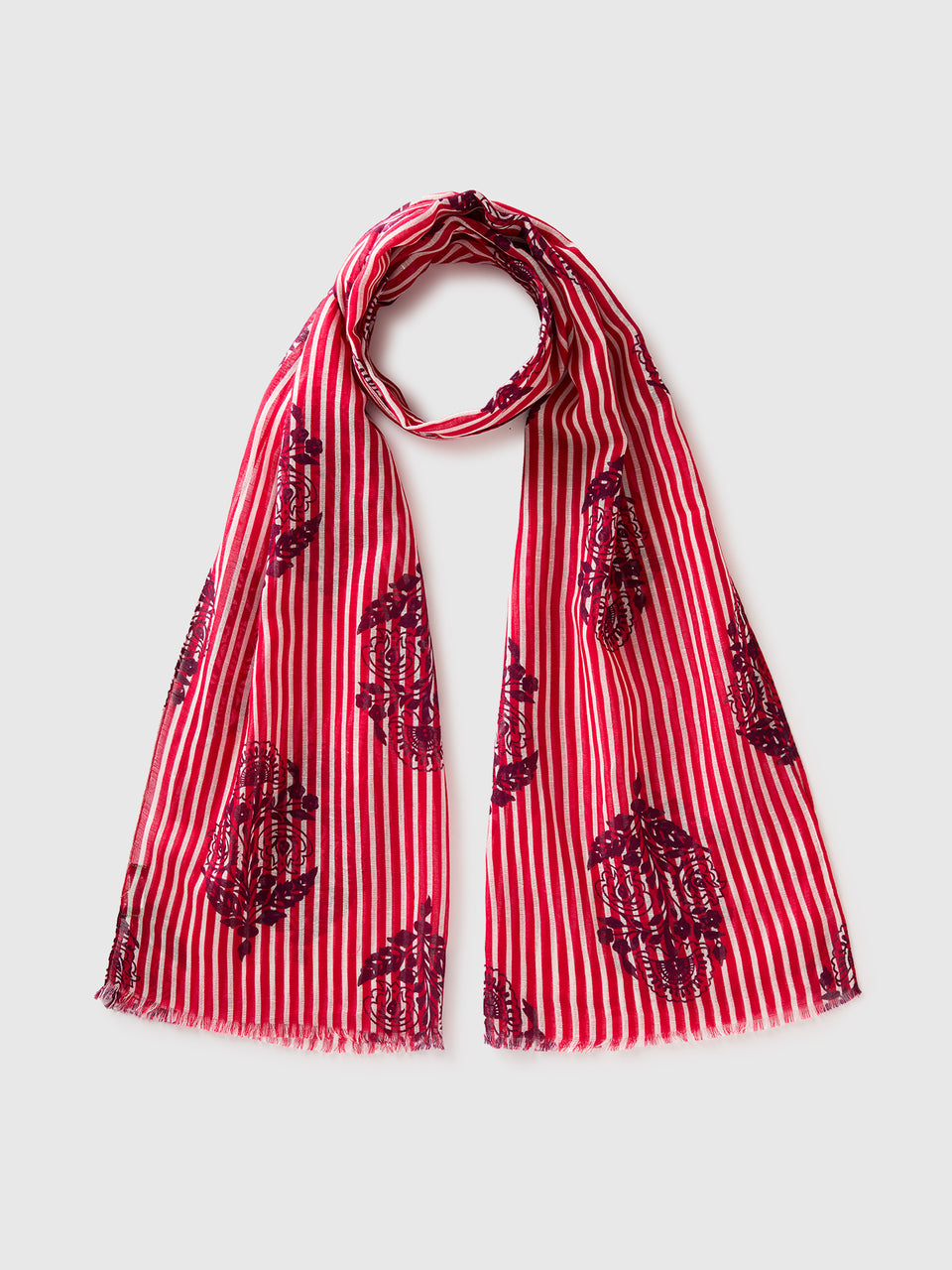 Patterned linen blend scarf - ucb_image_FS